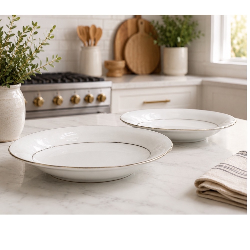 Noritake China Dawn 5930 Oval Vegetable Serving Bowls Gold Trim Japan Set of 2